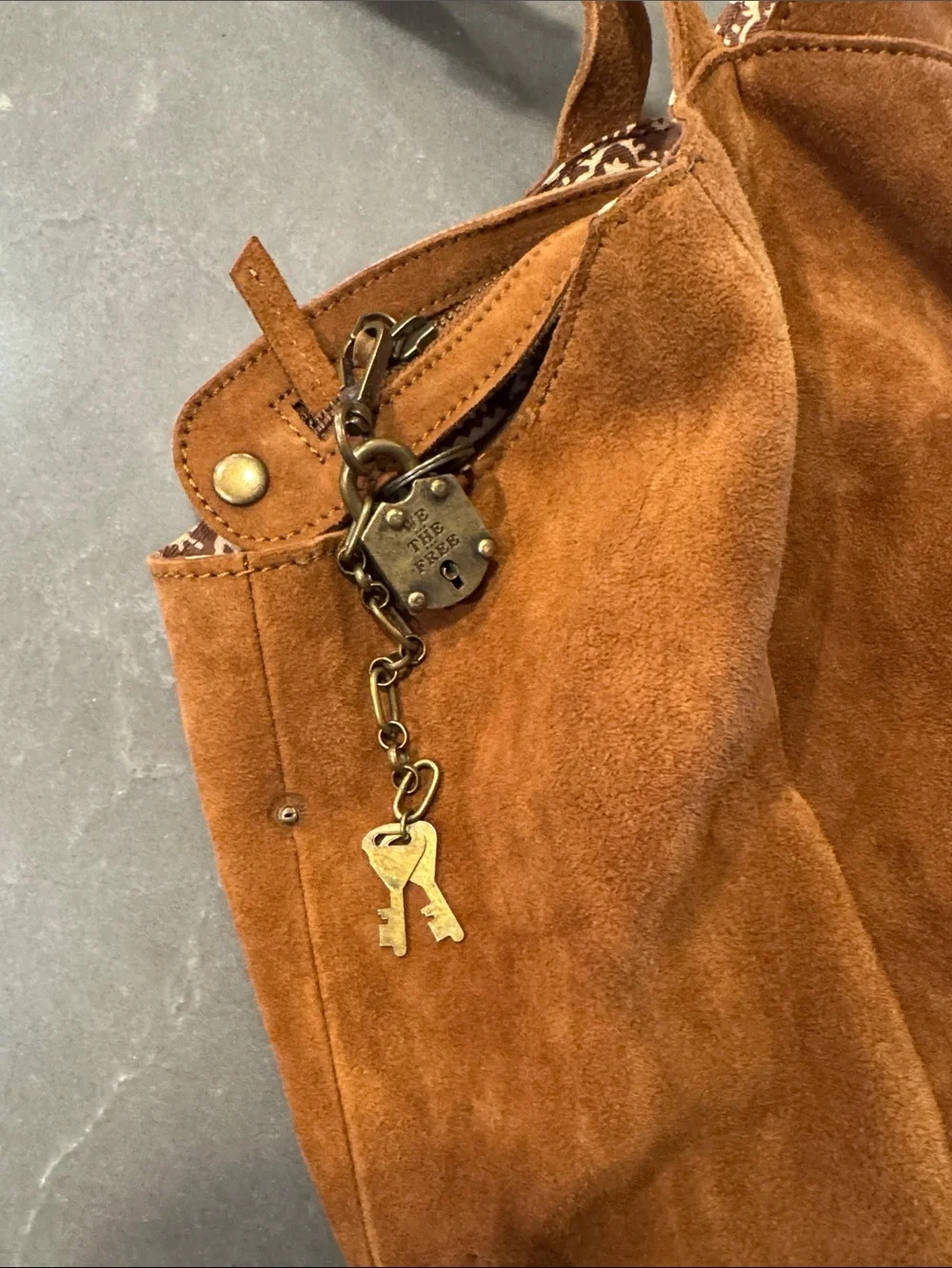 We the Free Suede Brown Women’s Tote Bag - very spacious!